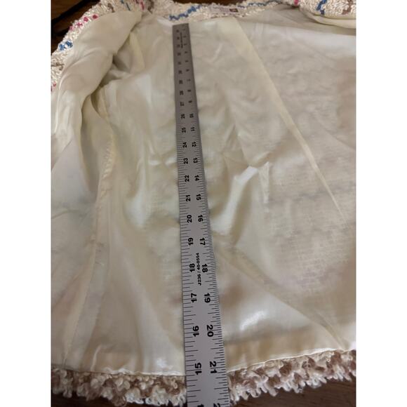 Vintage White Stag Bouclé Jacket Women’s Medium Made in USA Striped Retro Lined - Picture 10 of 12